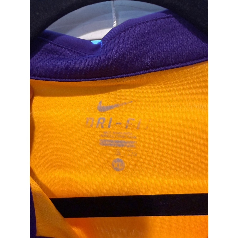Nike LSU Tigers Dri-FIT Polo Shirt Mens XL Gold Purple NCAA College Football - Picture 3 of 4